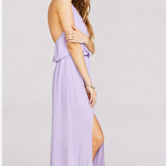 Show Me Your Mumu Heather Halter Dress in Lilac - Picture 1 of 4